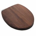 Jones Stephens Designer Slow-Close Wood Seat, Natural Black Walnut, Chrome Hinge, Elongated Closed Front with Cover C1B1ES19CH